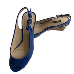 ALEX MARIE WOMEN PEEP TOE WEDGE SHOES SZ 7.5 M‎